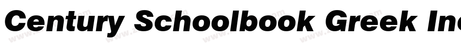 Century Schoolbook Greek Inclined BT字体转换
